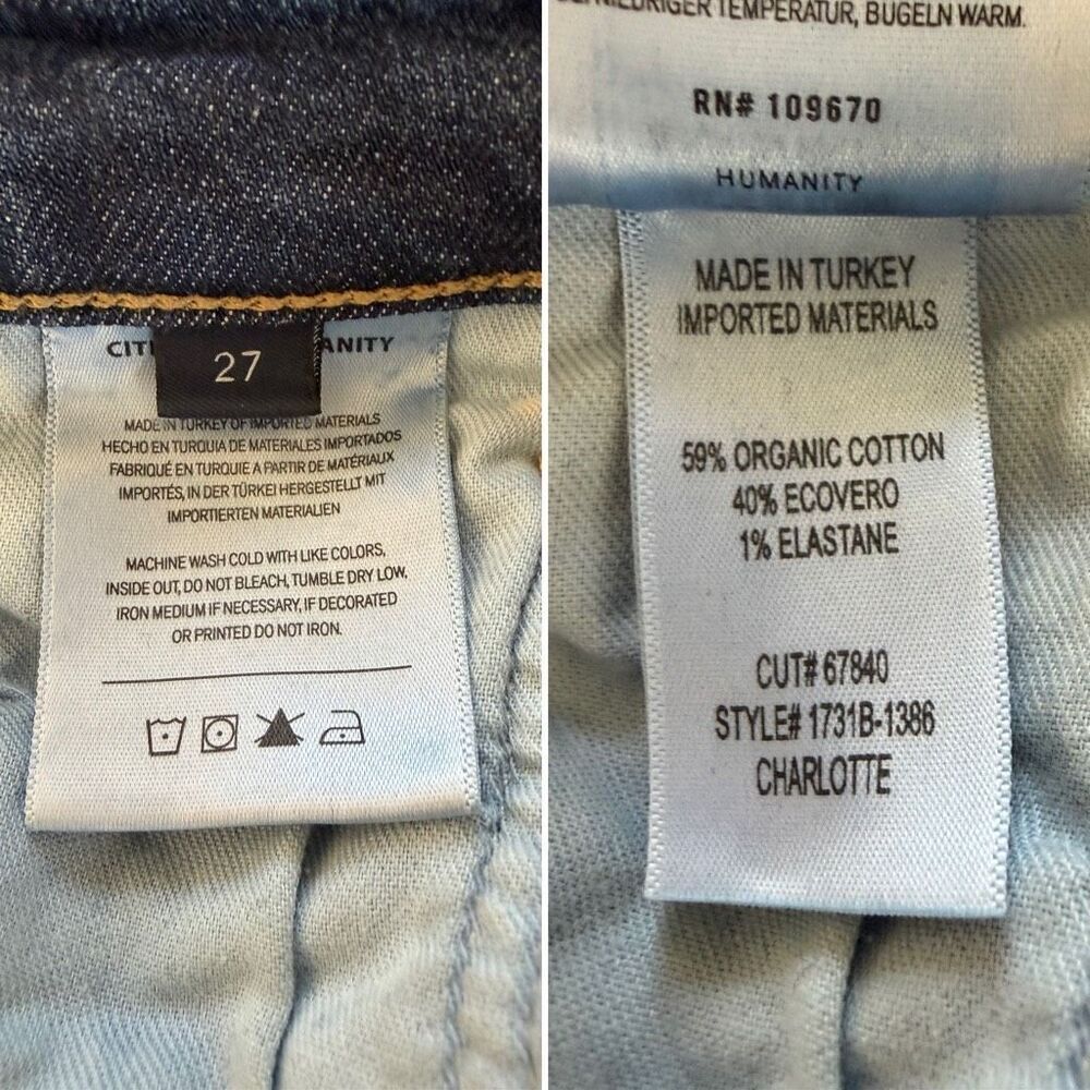 Citizens of Humanity Charlotte High Rise Straight Leg Jeans in Delphi Wash Size - Picture 11 of 12